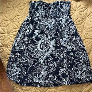 Victoria's Secret Black and White Strapless Mini Dress with Pockets!